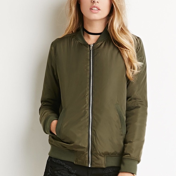 Olive green bomber jacket - Picture 2 of 2